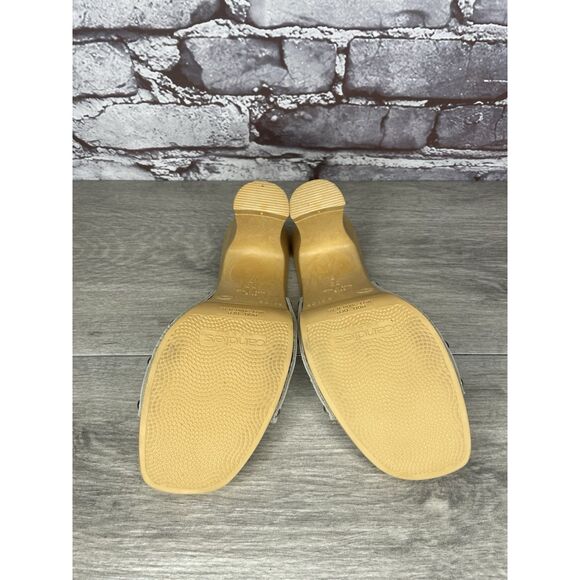 Candie's White Leather Platform Wooden Heel Sandals Women Sz 8M US/39EU Y2K 90’s - Picture 7 of 16